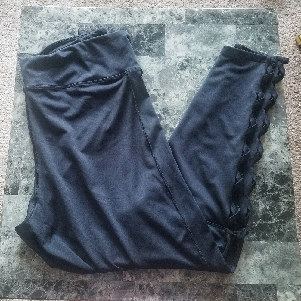 FTF Active Black Cutout Leggings Full Length